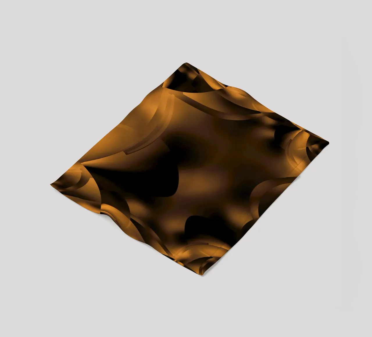 Abstract dynamic fractal patterns in brown and black fleece blanket by Something for you