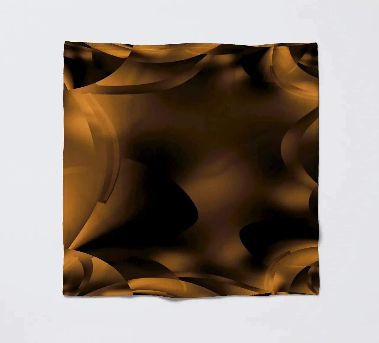 Abstract dynamic fractal patterns in brown and black fleece blanket by Something for you