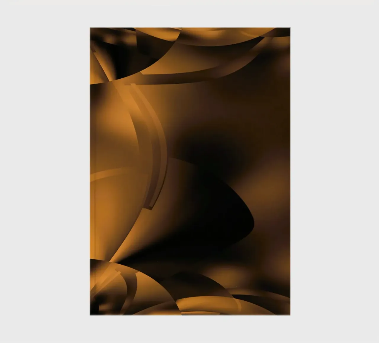 Abstrakte dynamische fraktale Muster in Braun und Schwarz Notizbuch von Something for you