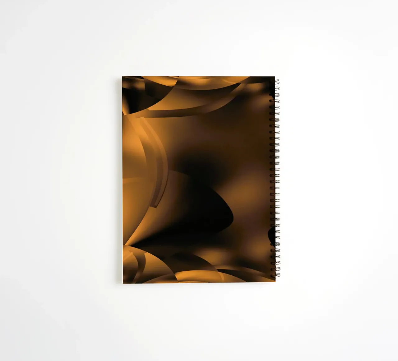 Motifs fractals dynamiques abstraits en brun et noir carnet à spirale de Something for you