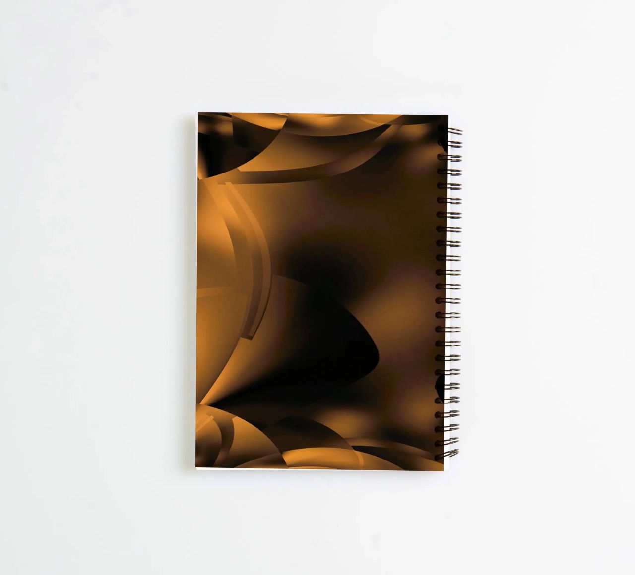 Modelli frattali dinamici astratti in marrone e nero diario ad anelli da Something for you