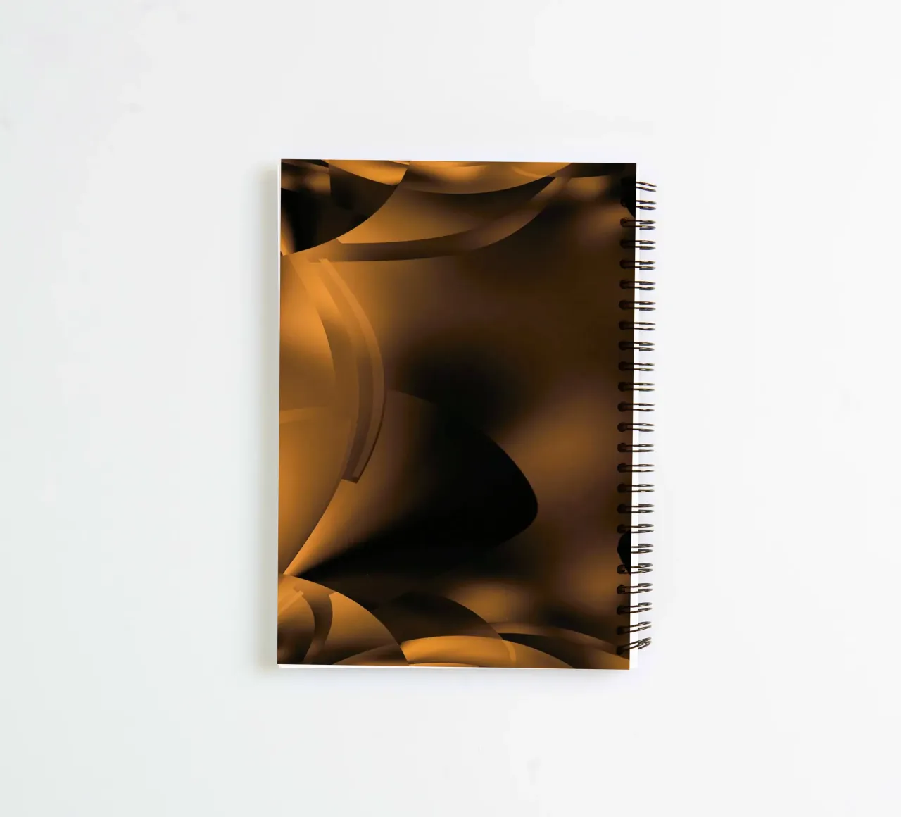 Motifs fractals dynamiques abstraits en brun et noir carnet à spirale de Something for you