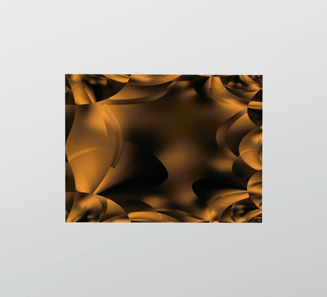 Modelli frattali dinamici astratti in marrone e nero adesivo da Something for you