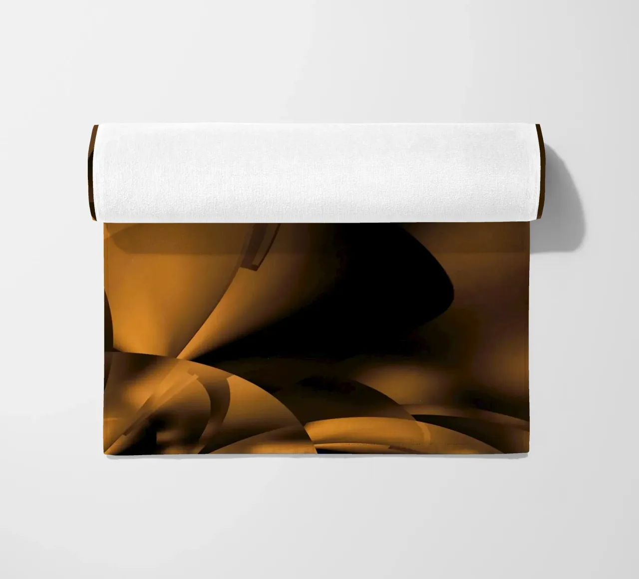 Motifs fractals dynamiques abstraits en brun et noir serviette de plage de Something for you