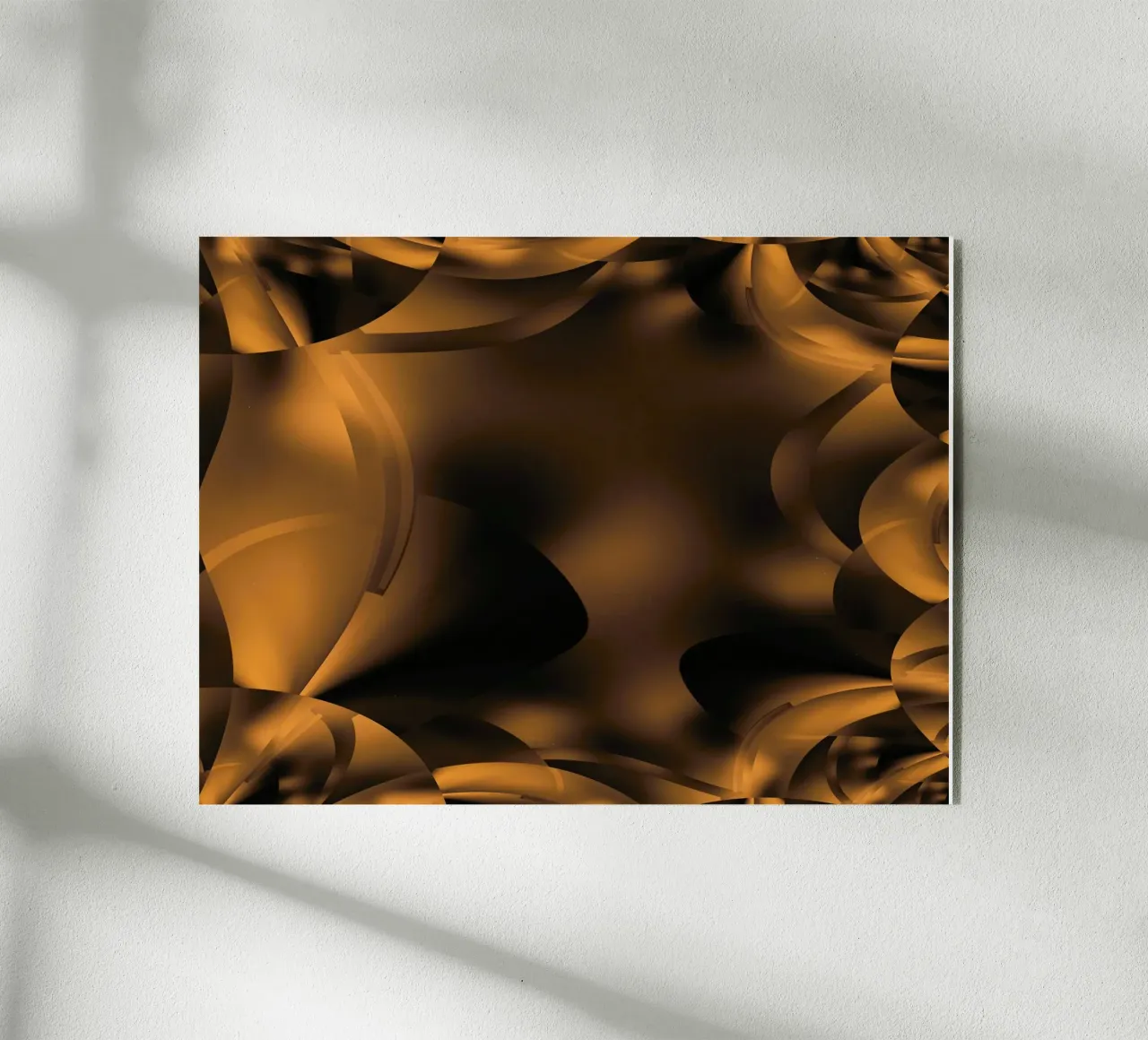 Abstract dynamic fractal patterns in brown and black acrylic glass by Something for you