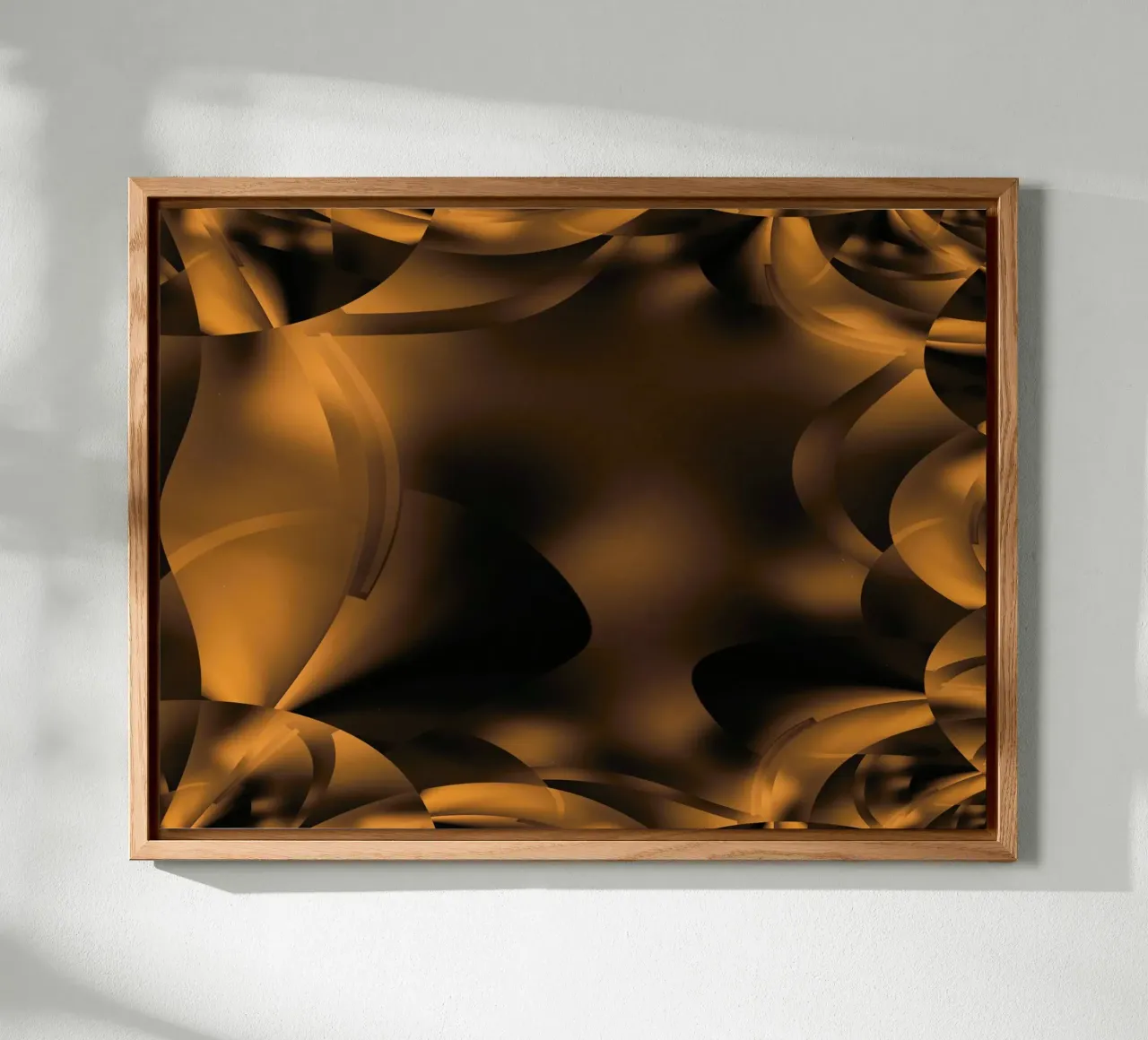 Abstract dynamic fractal patterns in brown and black alu-dibond by Something for you