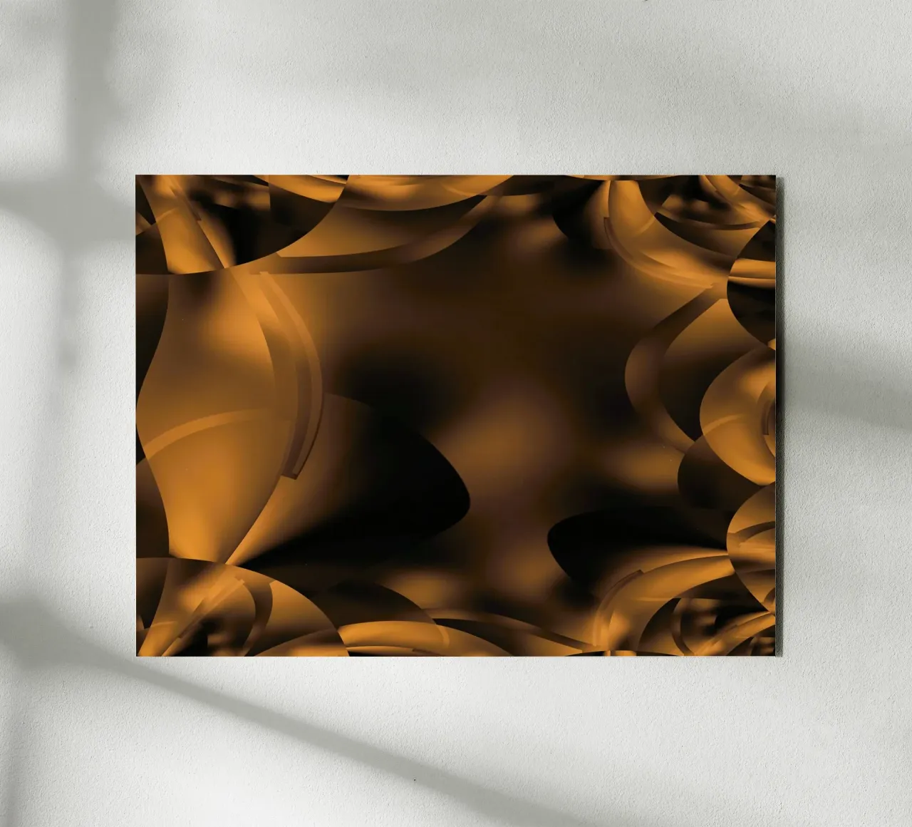 Abstract dynamic fractal patterns in brown and black alu-dibond by Something for you
