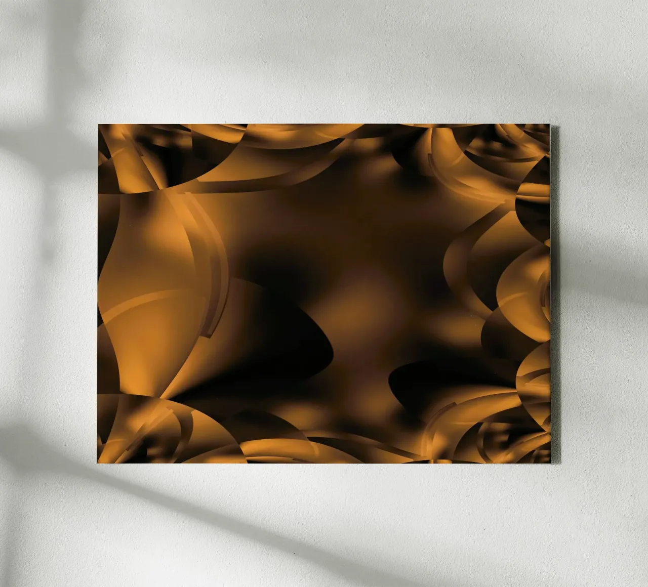 Abstrakte dynamische fraktale Muster in Braun und Schwarz Leinwand von Something for you
