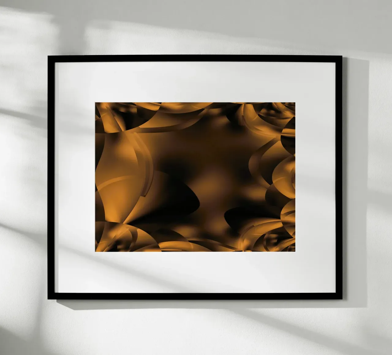Abstrakte dynamische fraktale Muster in Braun und Schwarz Poster von Something for you
