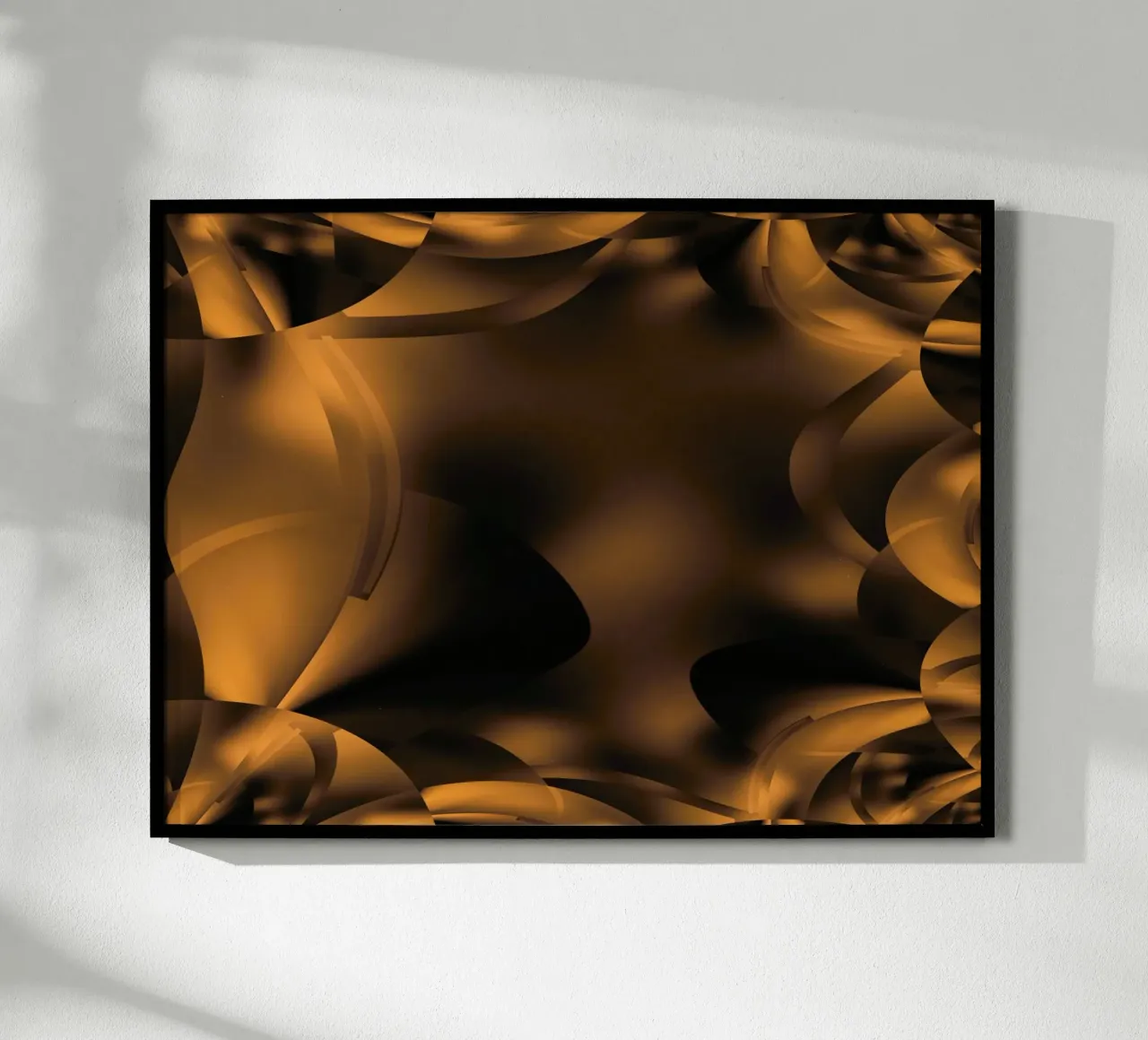 Abstrakte dynamische fraktale Muster in Braun und Schwarz Poster von Something for you