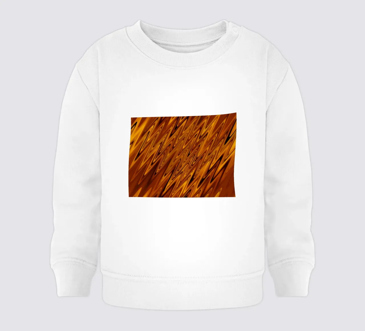 Abstract dynamic wave pattern in orange and red baby sweatshirt by Something for you