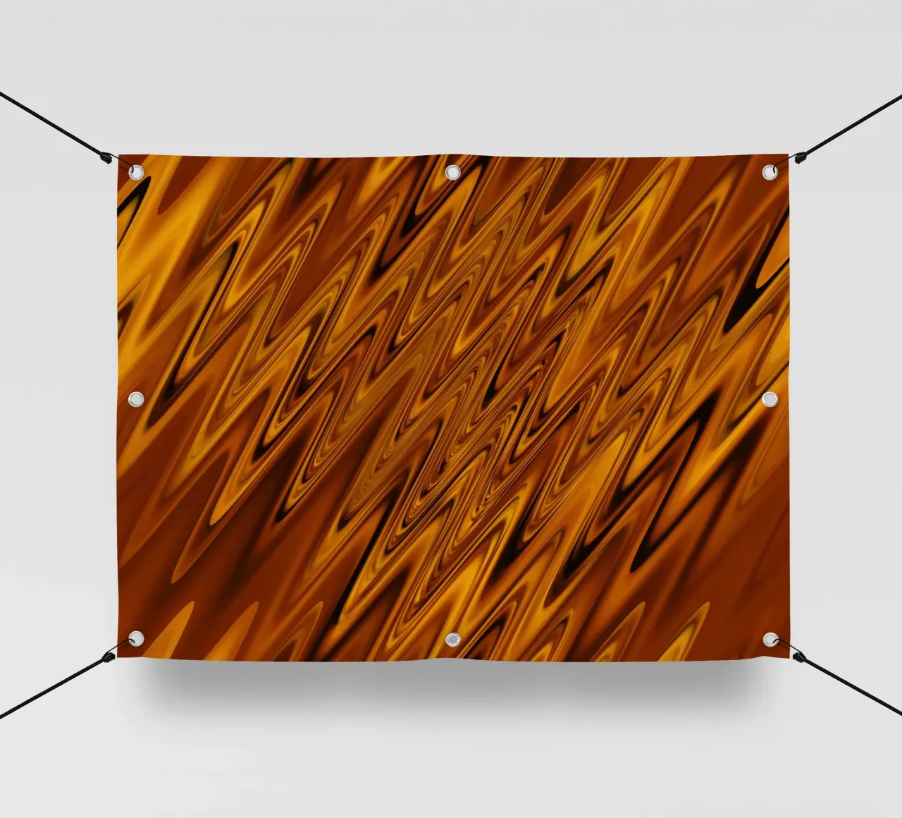 Motif abstrait de vagues dynamiques en orange et rouge bâche pvc de Something for you