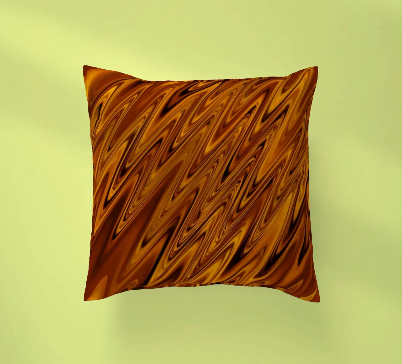 Abstract dynamic wave pattern in orange and red decorative cushion by Something for you