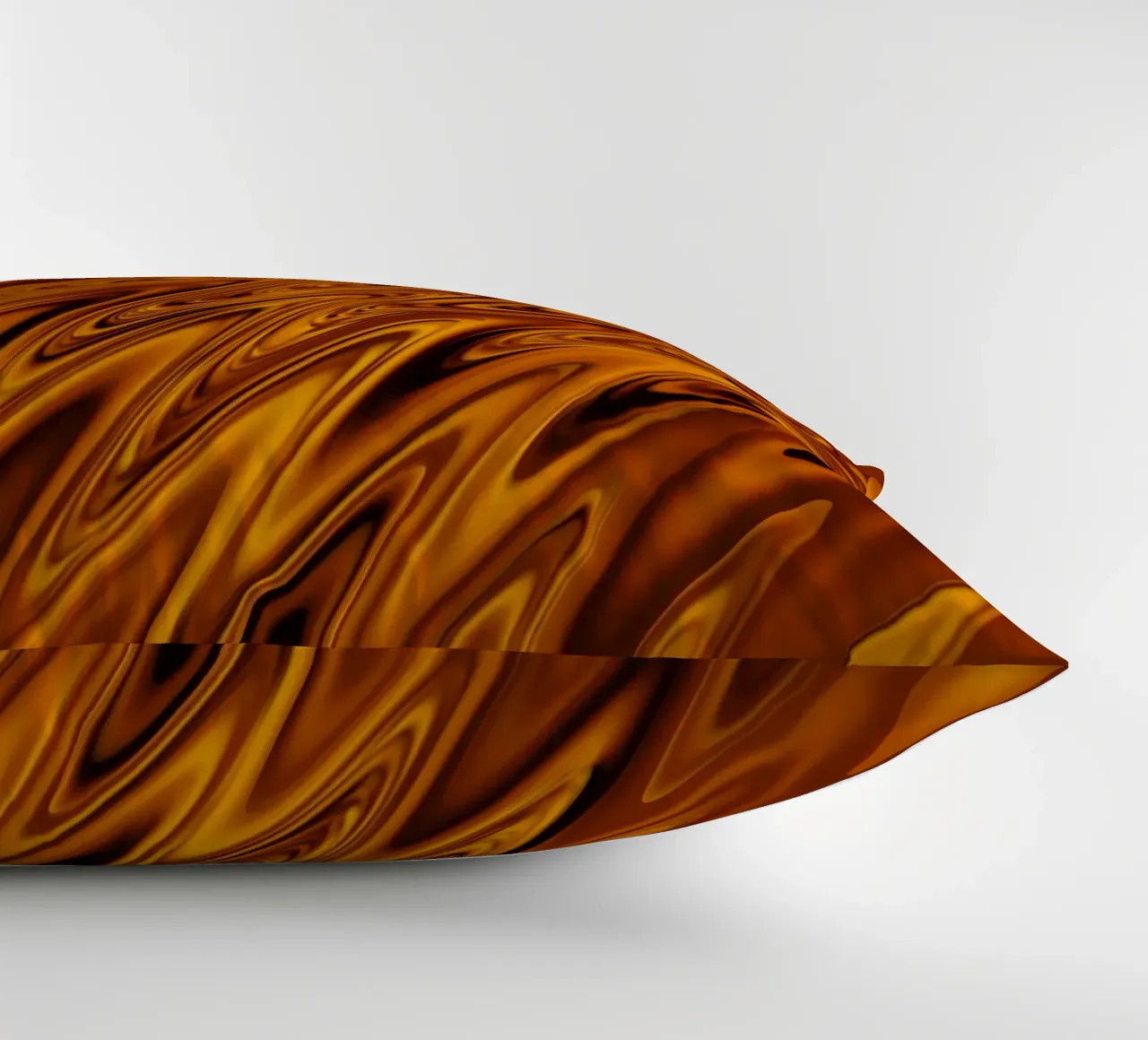 Motif abstrait de vagues dynamiques en orange et rouge coussin de Something for you