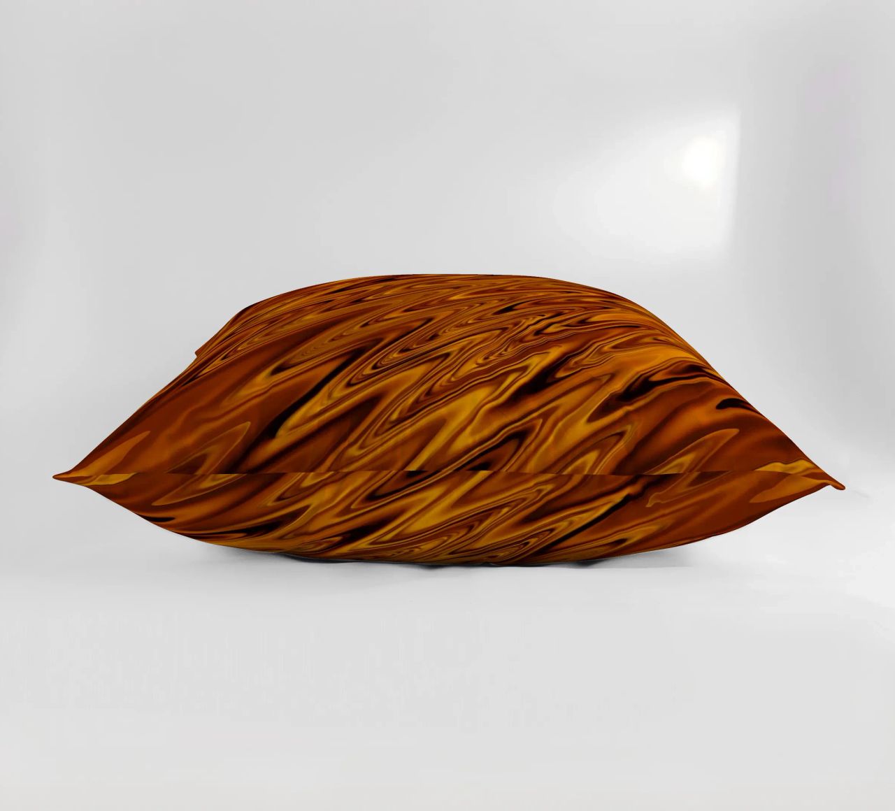 Abstract dynamic wave pattern in orange and red decorative cushion by Something for you