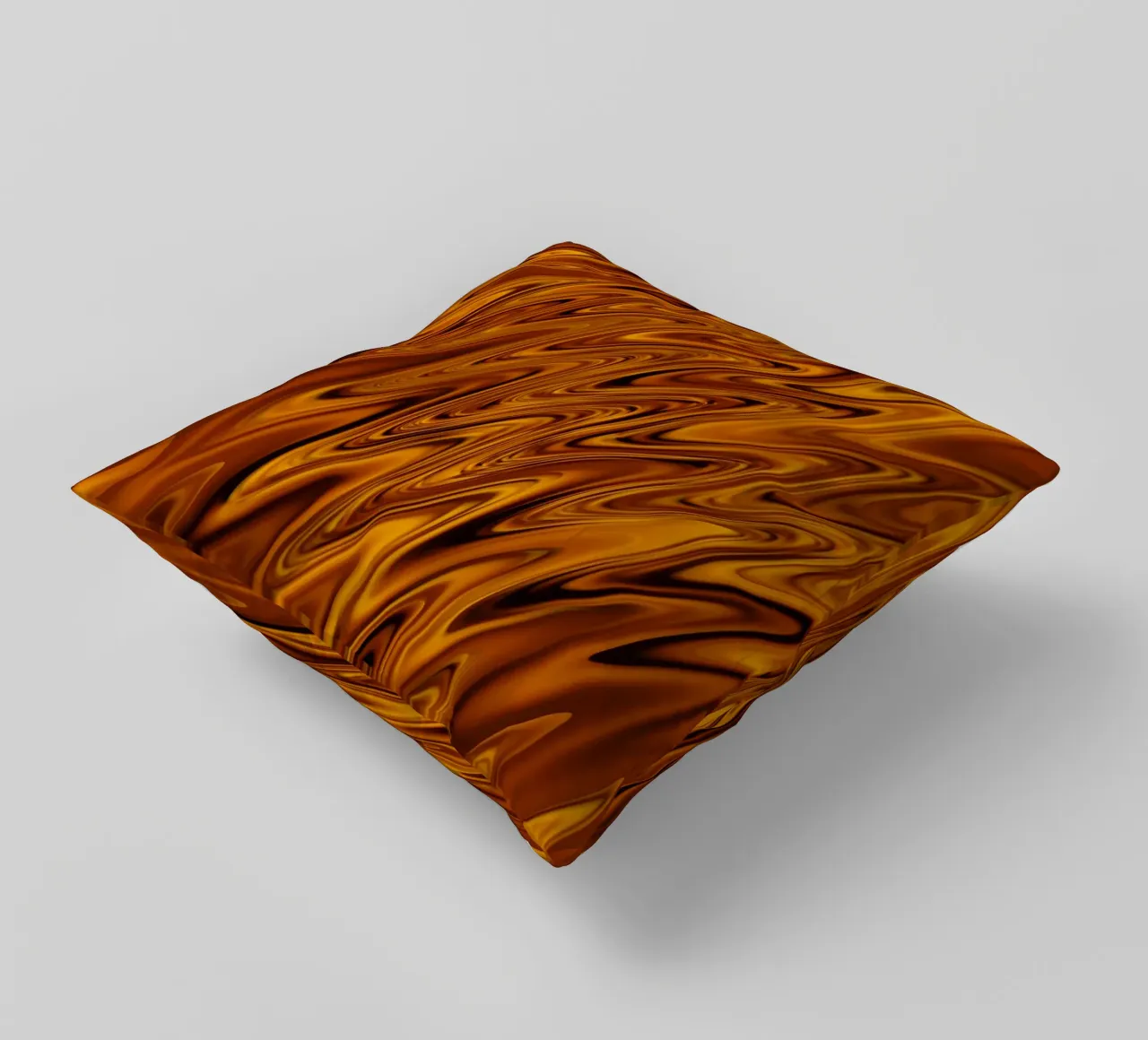Abstract dynamic wave pattern in orange and red decorative cushion by Something for you