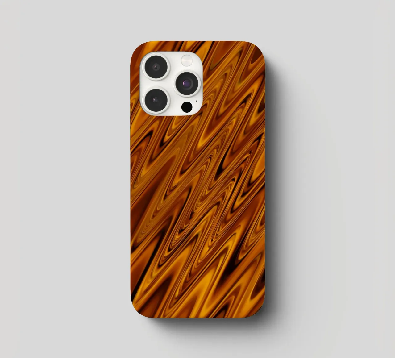 Abstract dynamisch golfpatroon in oranje en rood iphone hoesje van Something for you
