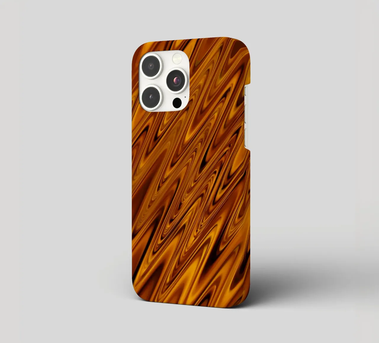 Abstract dynamisch golfpatroon in oranje en rood iphone hoesje van Something for you