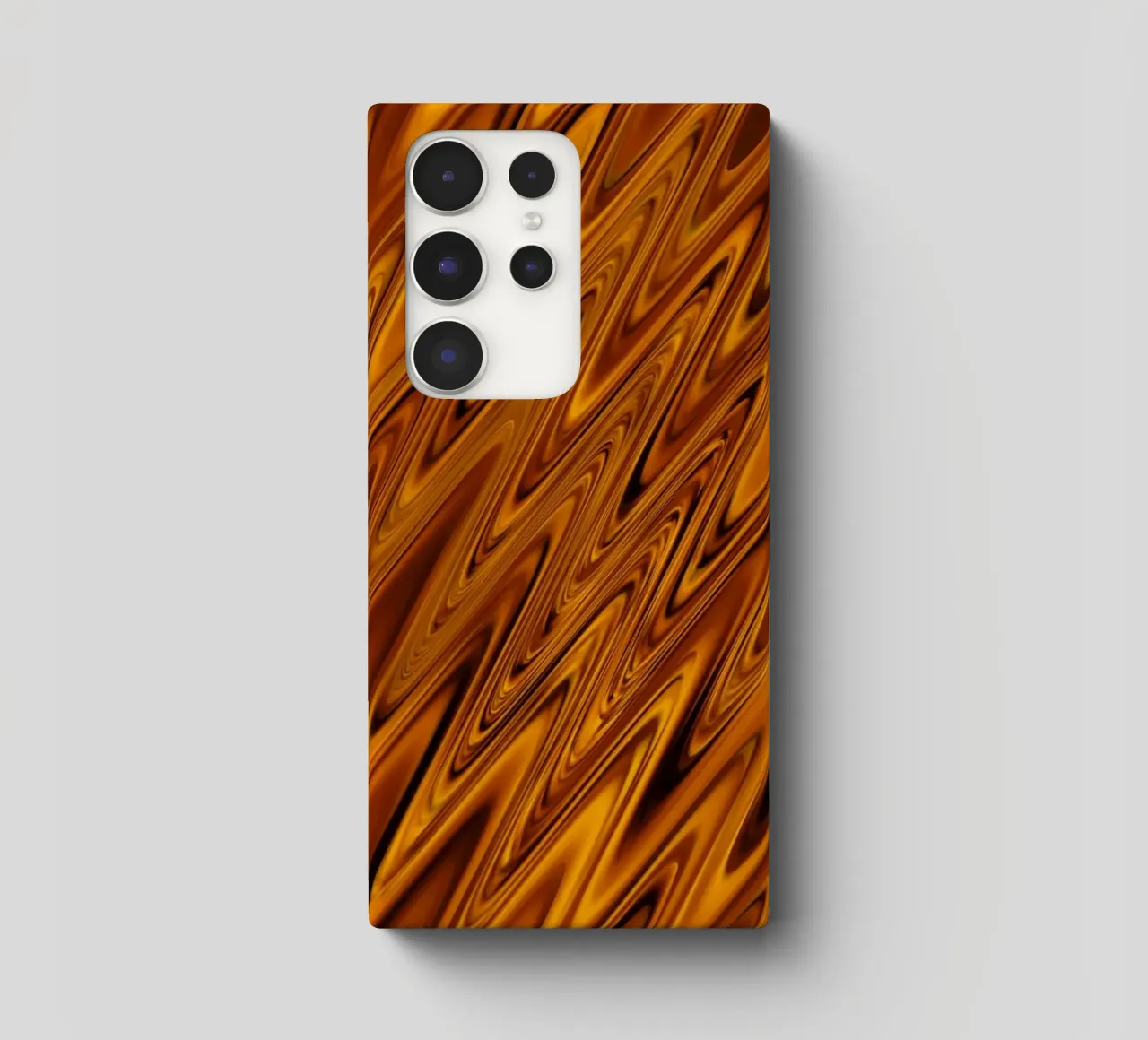 Abstract dynamic wave pattern in orange and red samsung phone case by Something for you