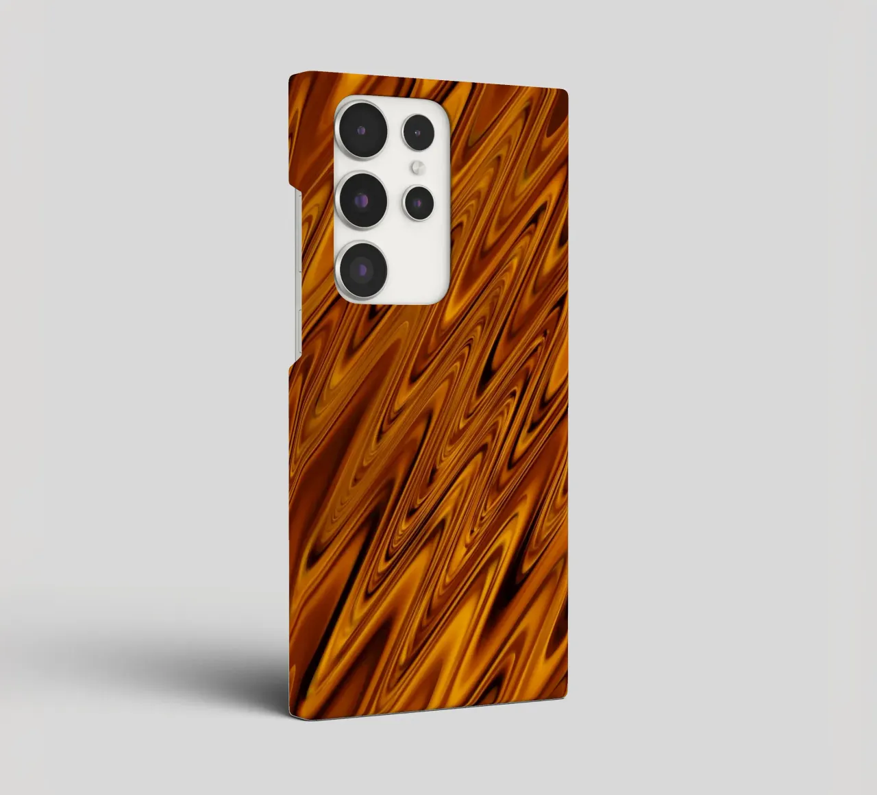 Abstract dynamic wave pattern in orange and red samsung phone case by Something for you