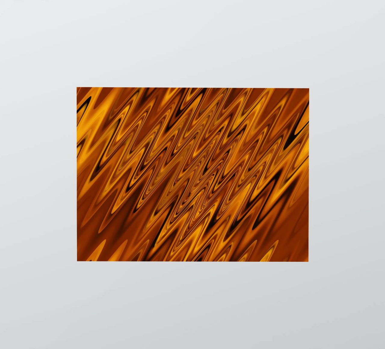 Abstract dynamic wave pattern in orange and red sticker by Something for you