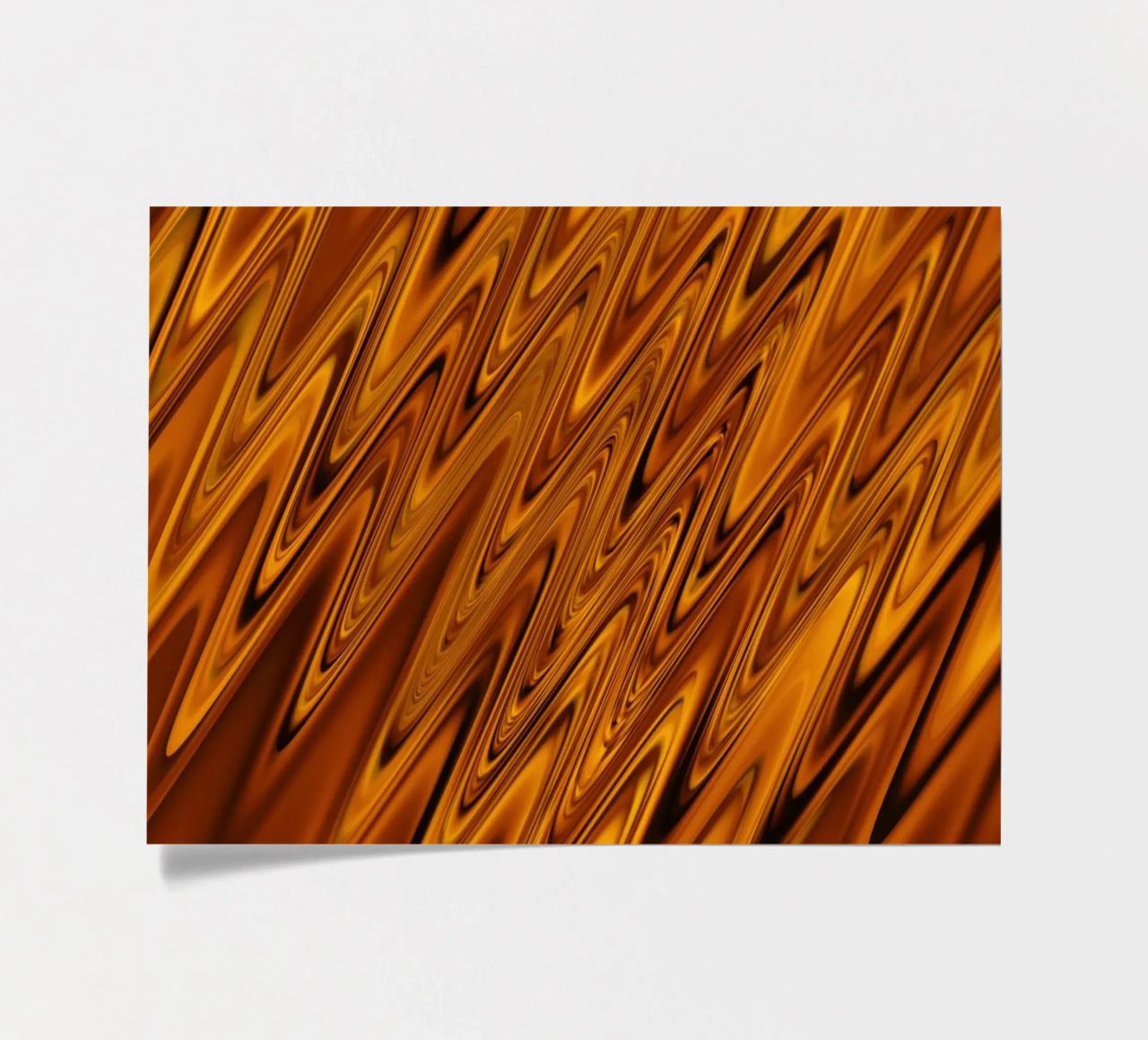 Abstract dynamic wave pattern in orange and red sticker sheet by Something for you