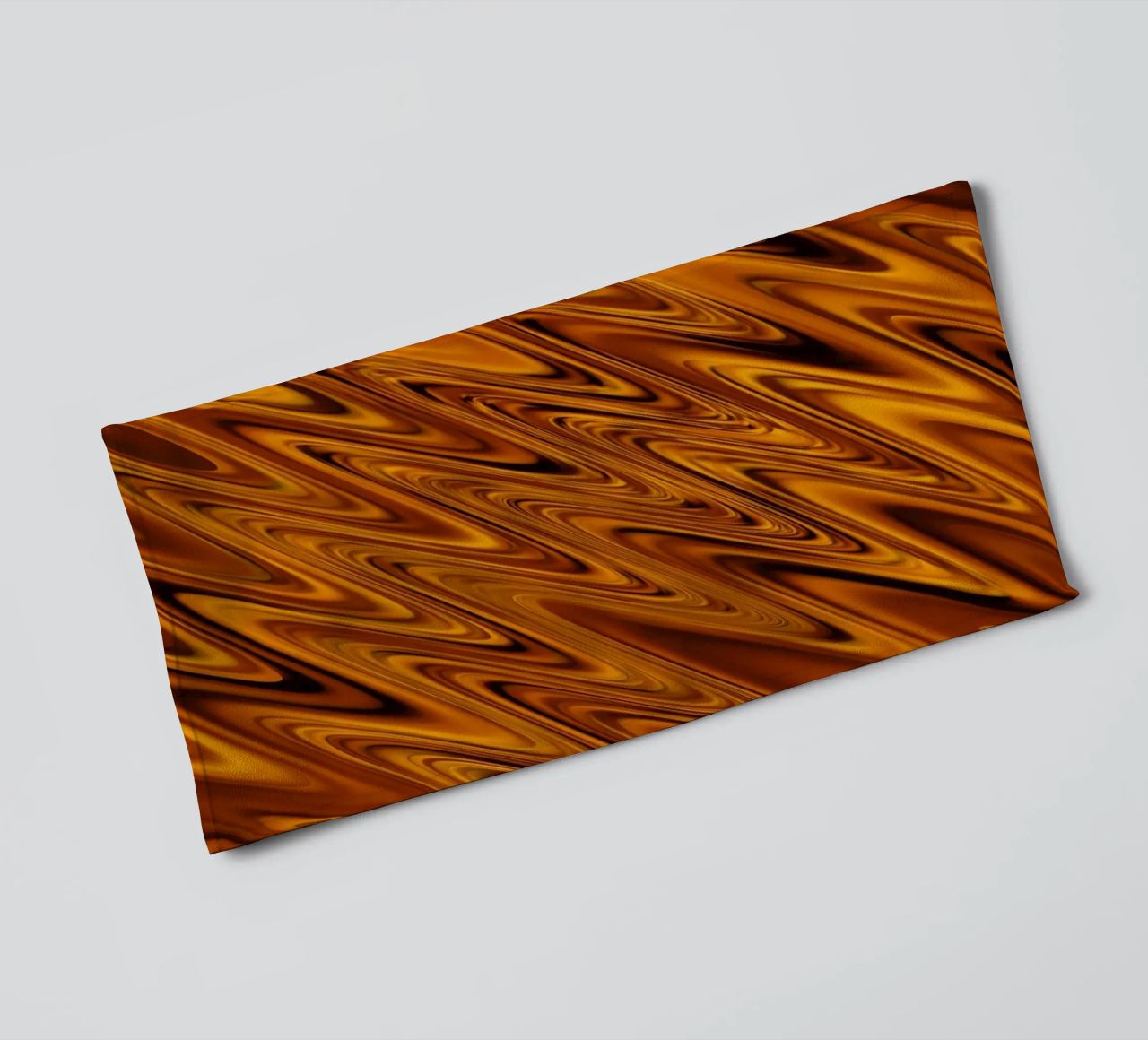 Abstract dynamic wave pattern in orange and red towel by Something for you