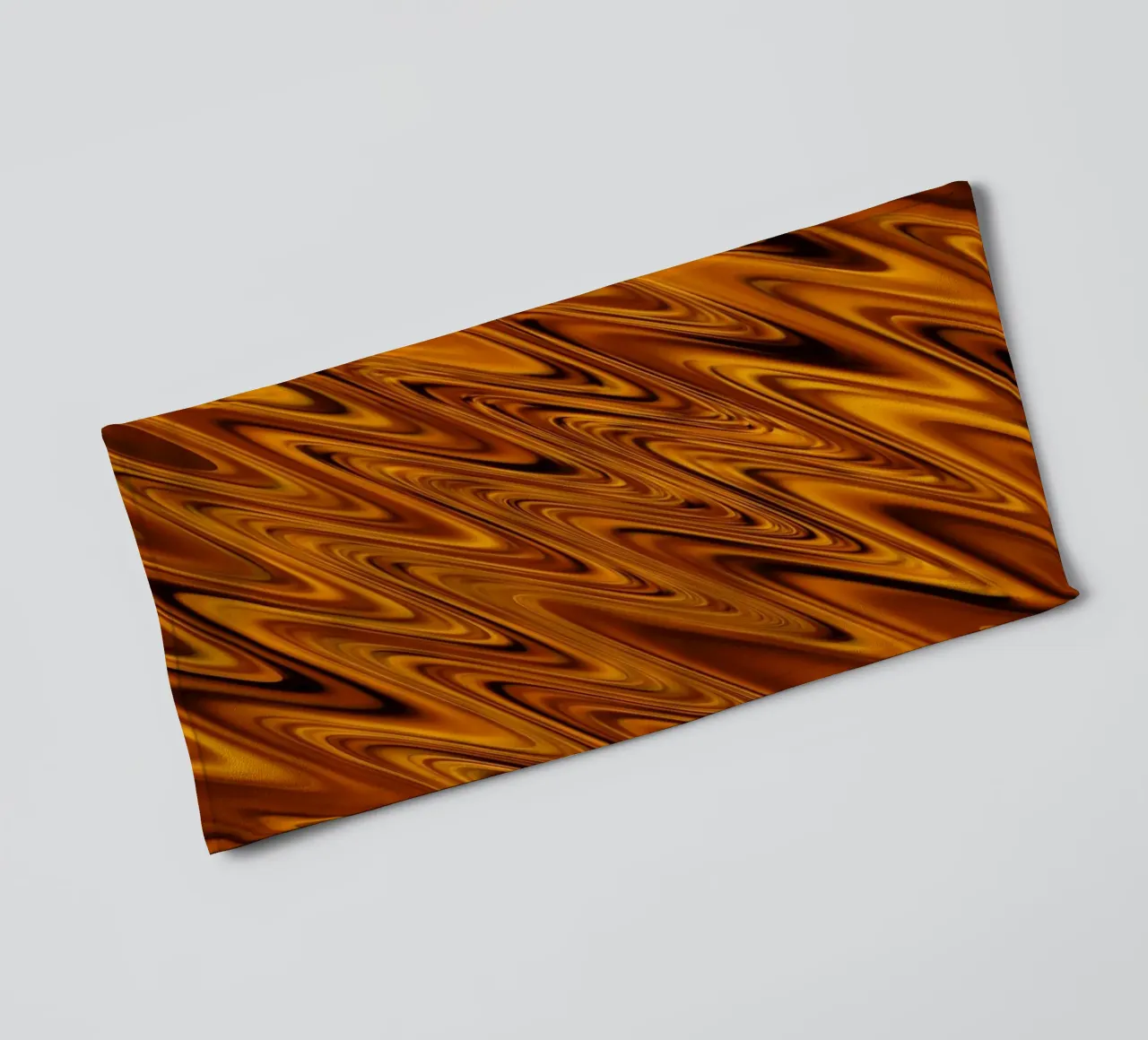 Abstract dynamic wave pattern in orange and red towel by Something for you