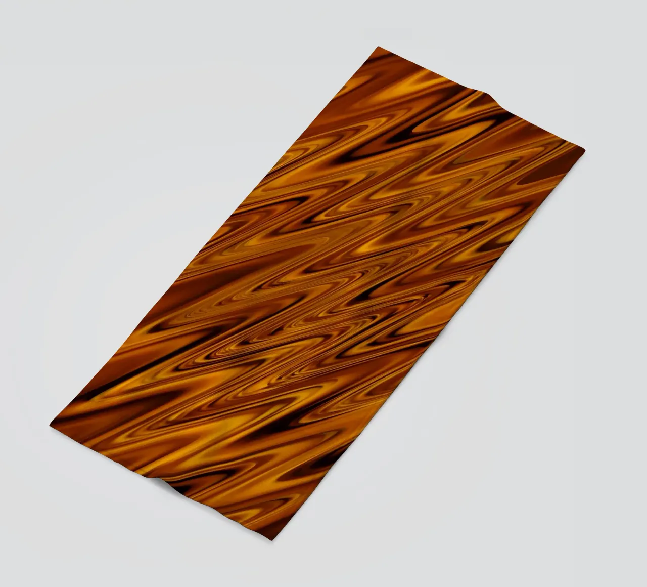 Abstract dynamic wave pattern in orange and red beach towel by Something for you