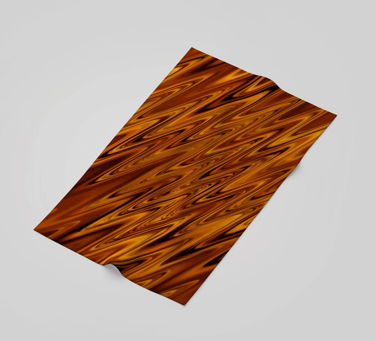 Abstract dynamic wave pattern in orange and red beach towel by Something for you