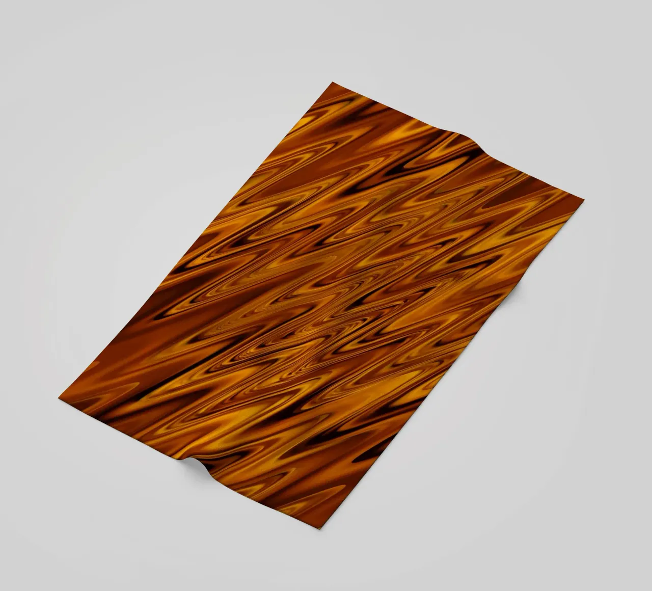 Abstract dynamic wave pattern in orange and red beach towel by Something for you