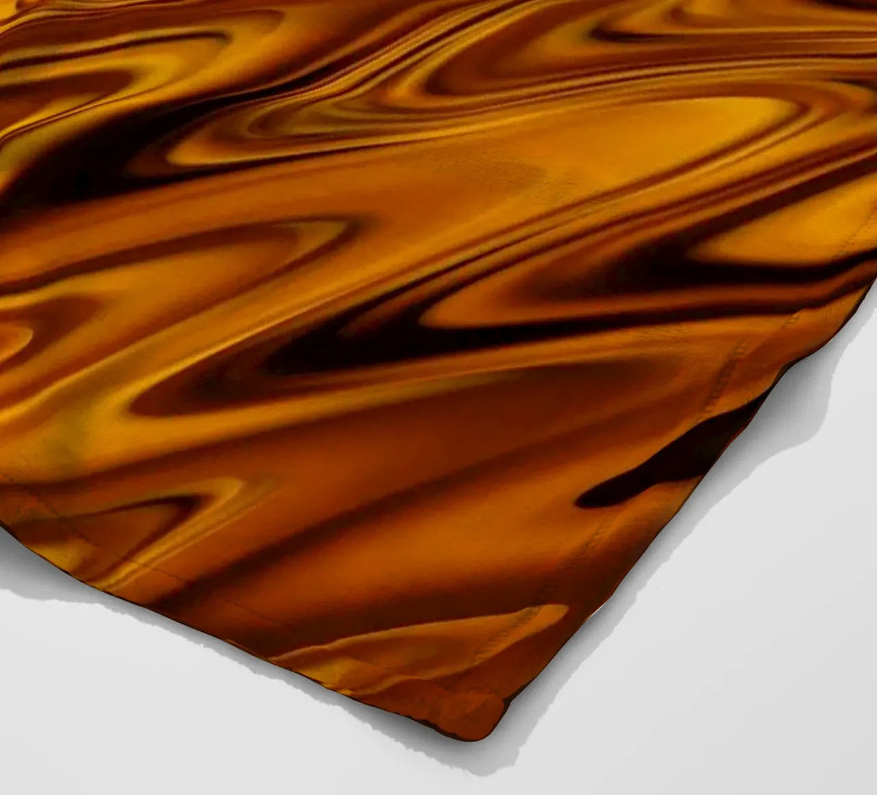 Abstract dynamic wave pattern in orange and red fleece blanket by Something for you