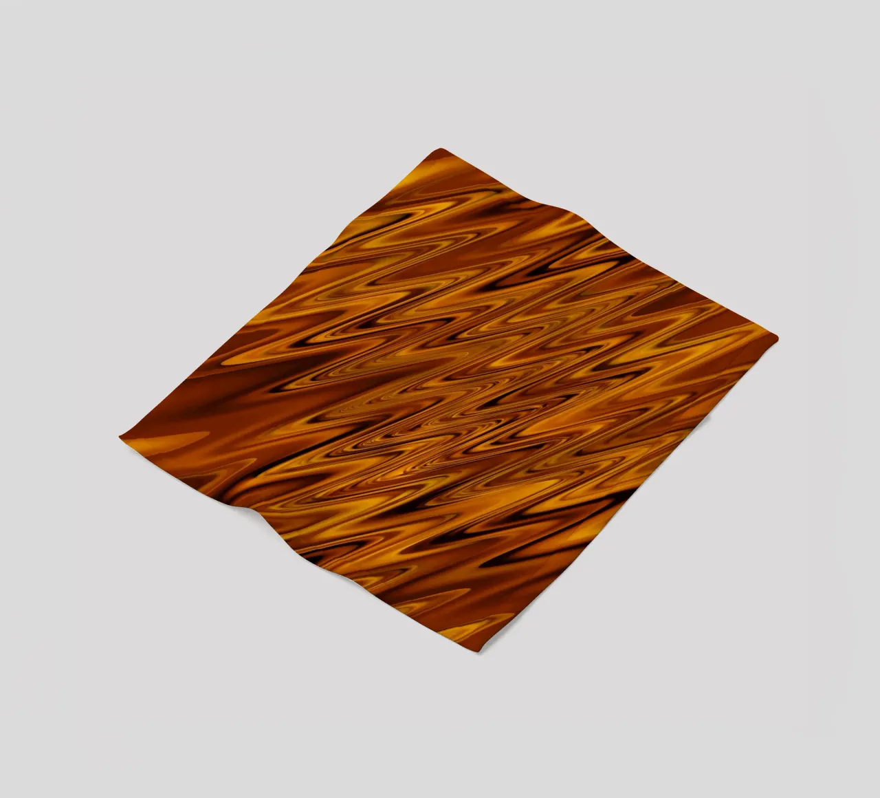 Abstract dynamic wave pattern in orange and red fleece blanket by Something for you