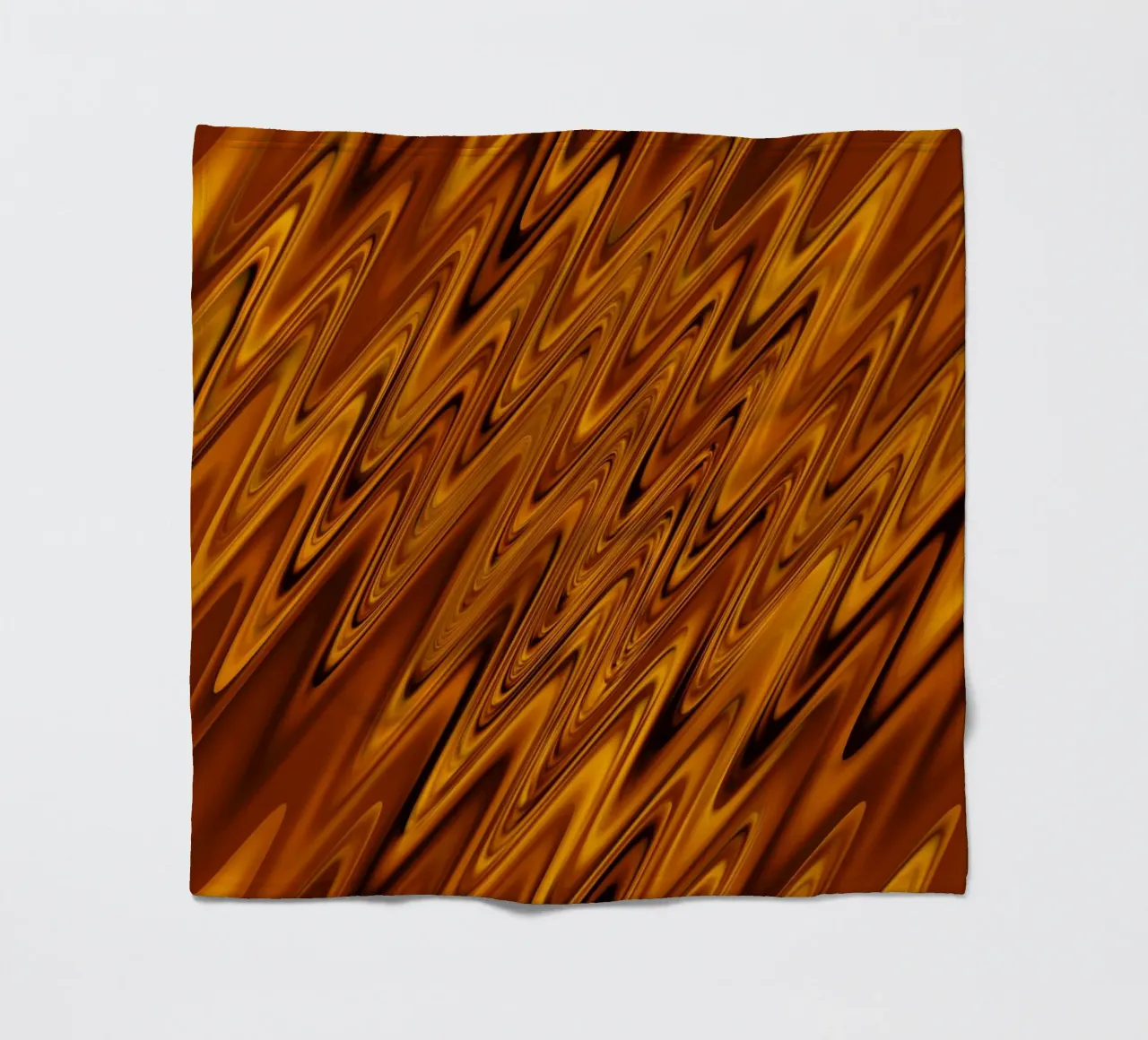 Abstract dynamic wave pattern in orange and red fleece blanket by Something for you