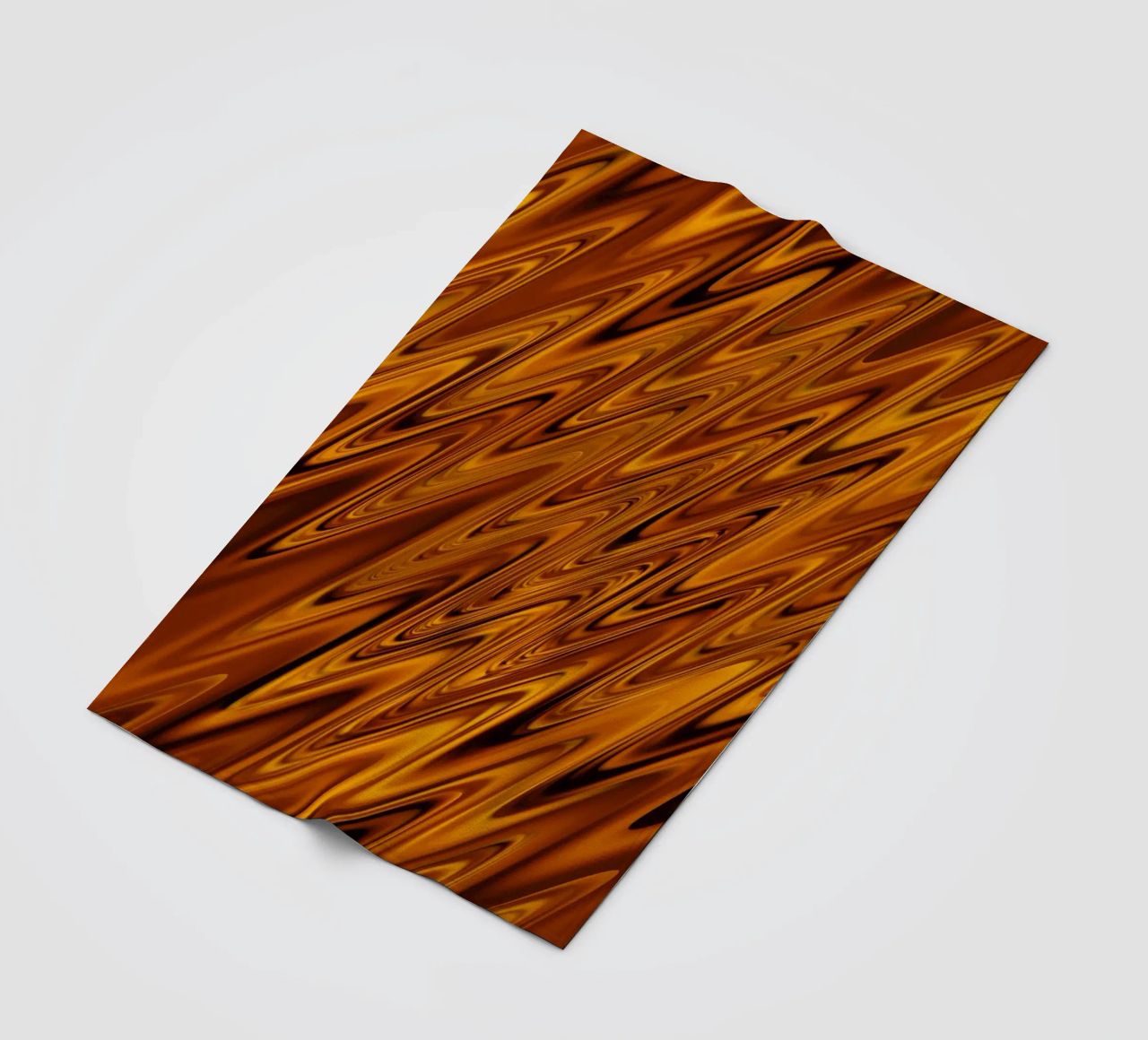 Abstract dynamic wave pattern in orange and red fleece blanket by Something for you
