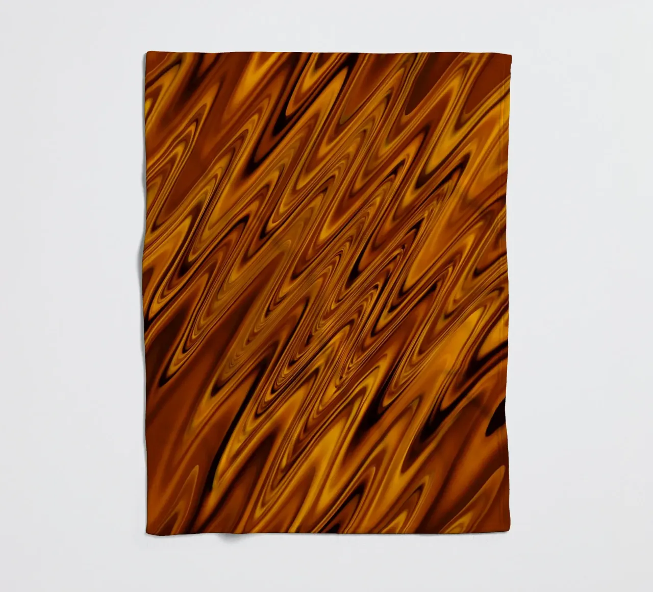 Abstract dynamic wave pattern in orange and red fleece blanket by Something for you