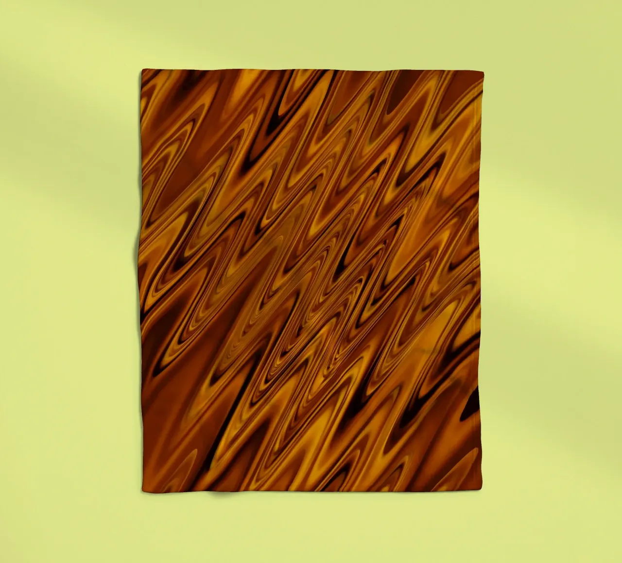 Abstract dynamic wave pattern in orange and red fleece blanket by Something for you