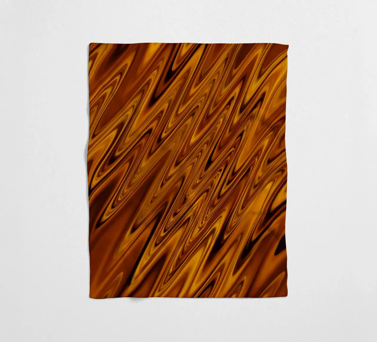 Abstract dynamic wave pattern in orange and red fleece blanket by Something for you