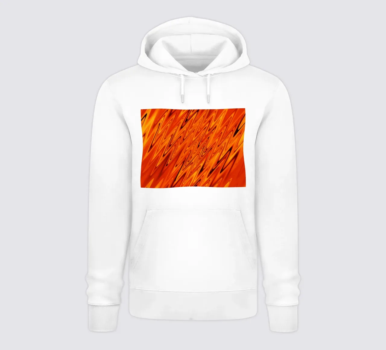 Vagues et motifs dynamiques abstraits en orange et rouge sweat à capuche de Something for you