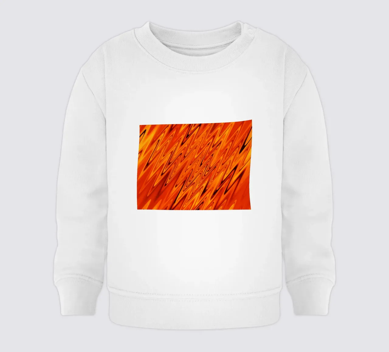 Onde e motivi dinamici astratti in arancione e rosso felpa neonato da Something for you