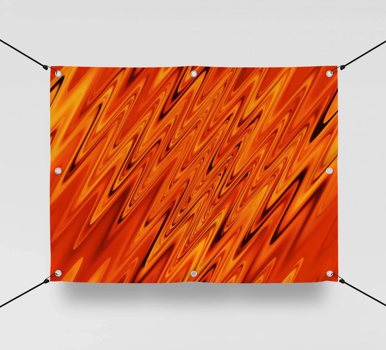 Abstract dynamic waves and patterns in orange and red pvc cover by Something for you
