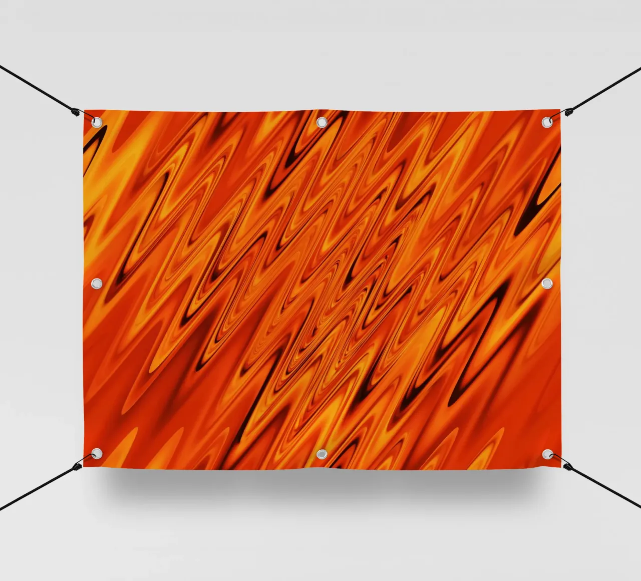 Vagues et motifs dynamiques abstraits en orange et rouge bâche pvc de Something for you