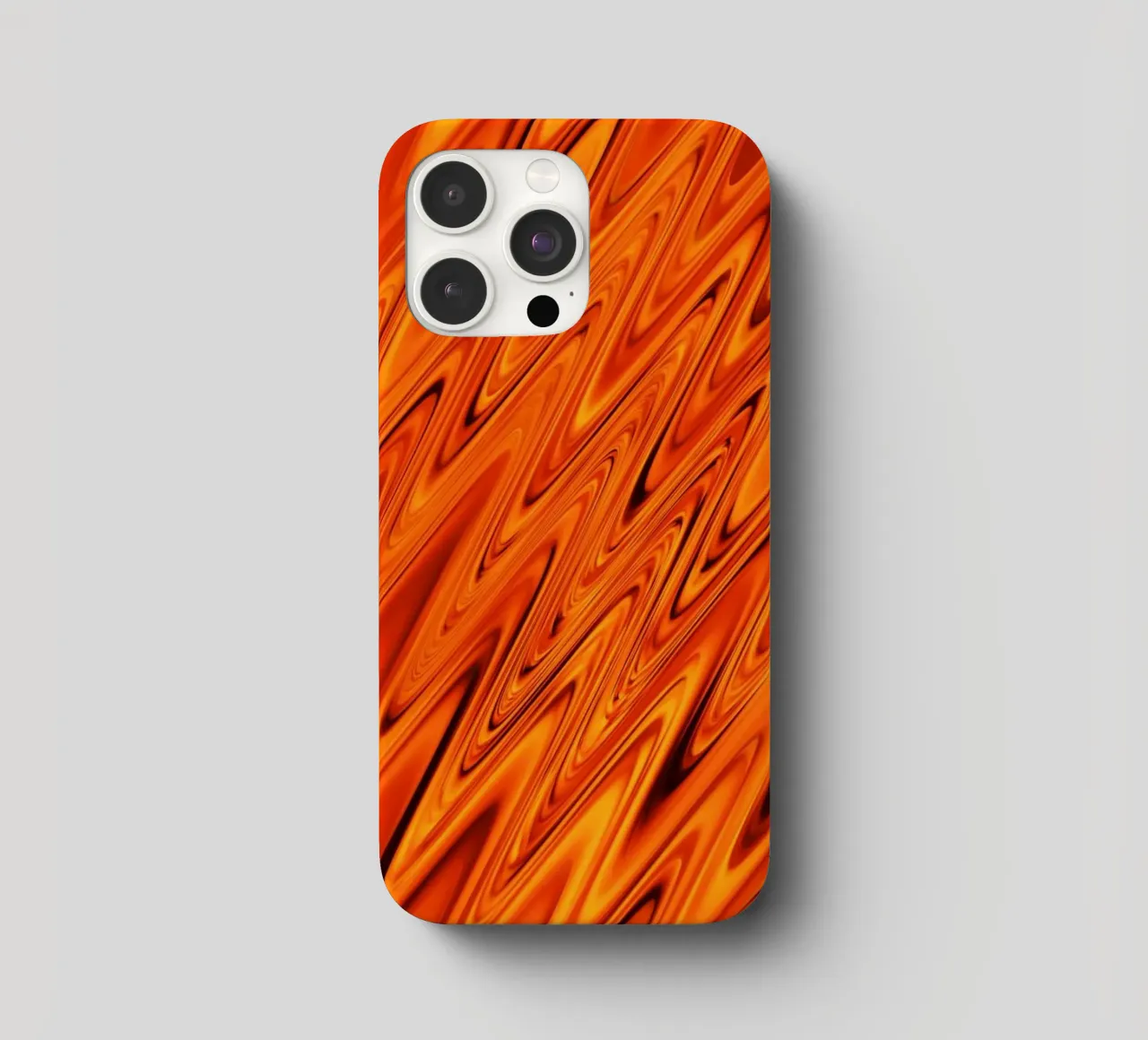 Abstract dynamic waves and patterns in orange and red iphone case by Something for you