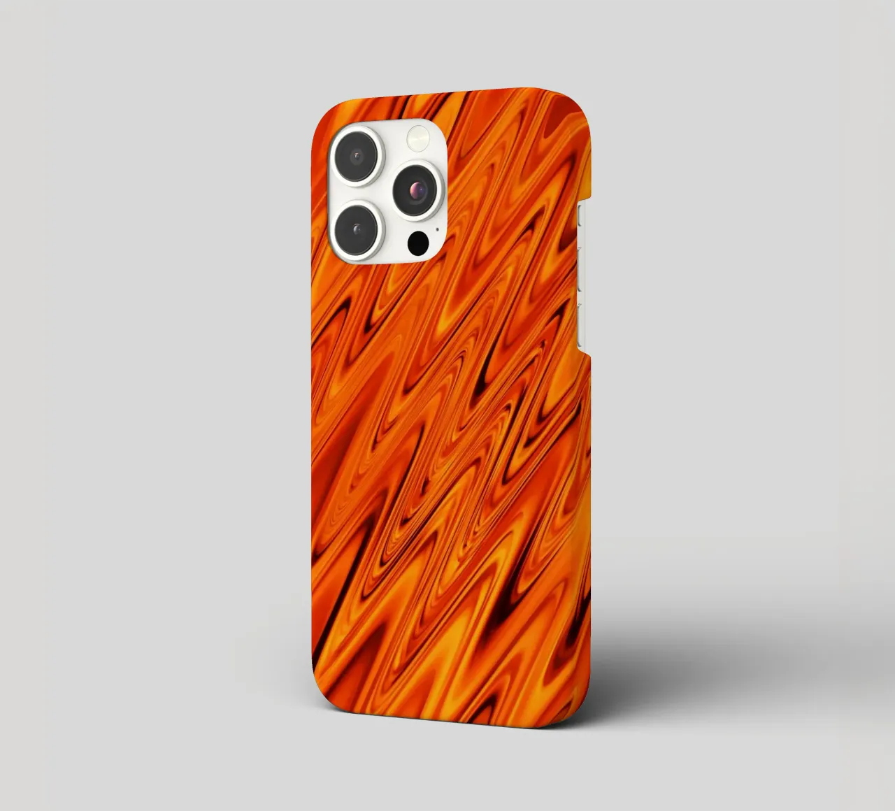 Abstract dynamic waves and patterns in orange and red iphone case by Something for you