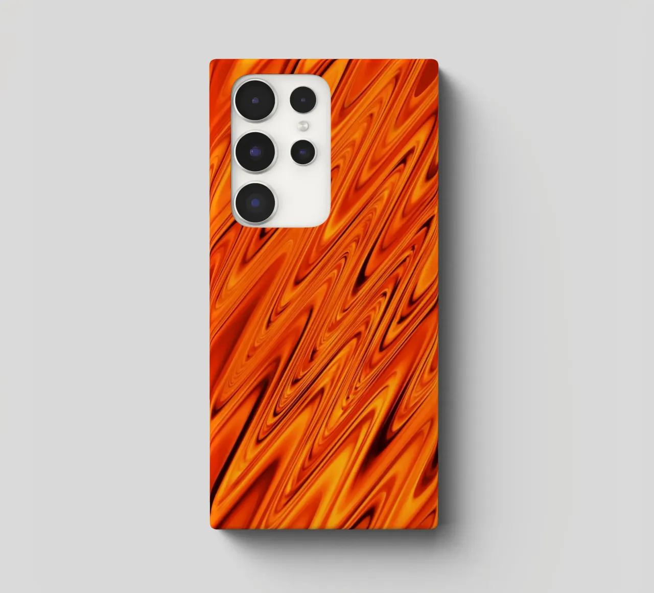 Abstrakte dynamische Wellen und Muster in Orange und Rot Samsung Hülle von Something for you
