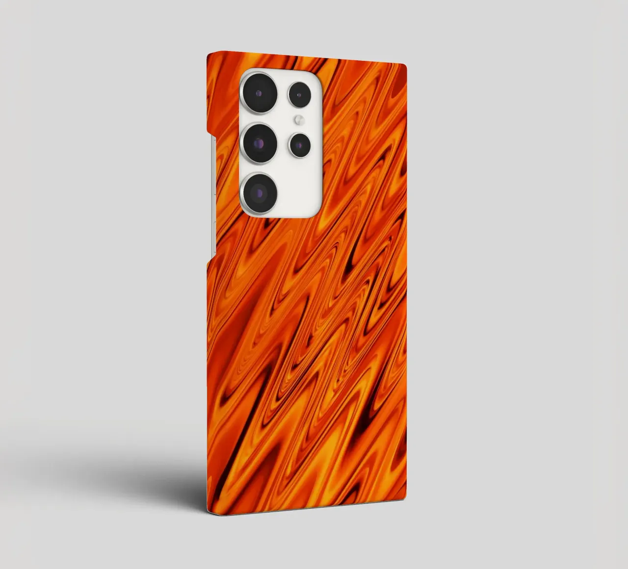 Abstrakte dynamische Wellen und Muster in Orange und Rot Samsung Hülle von Something for you