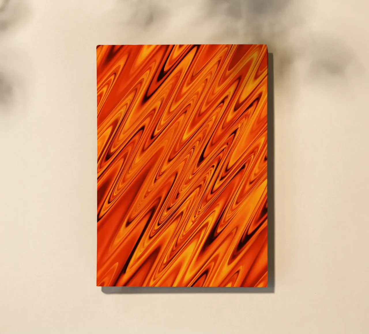Vagues et motifs dynamiques abstraits en orange et rouge carnet de notes de Something for you