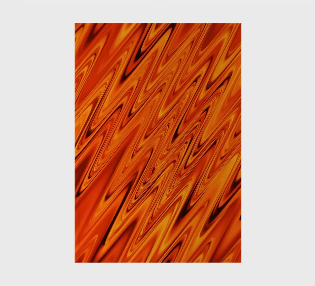 Vagues et motifs dynamiques abstraits en orange et rouge carnet de notes de Something for you