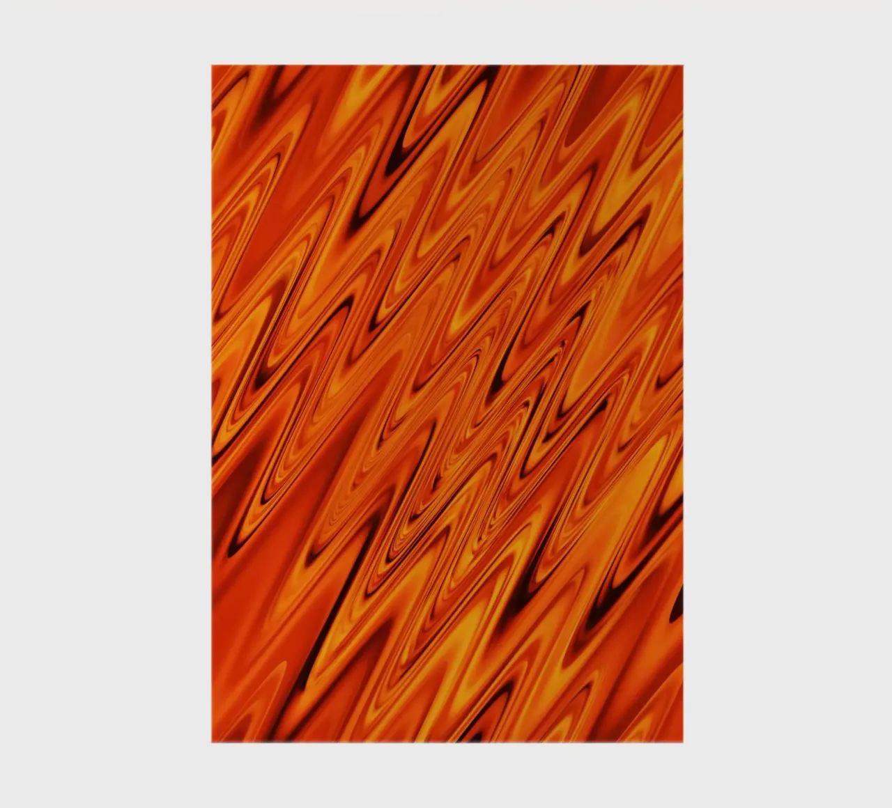 Abstrakte dynamische Wellen und Muster in Orange und Rot Notizbuch von Something for you