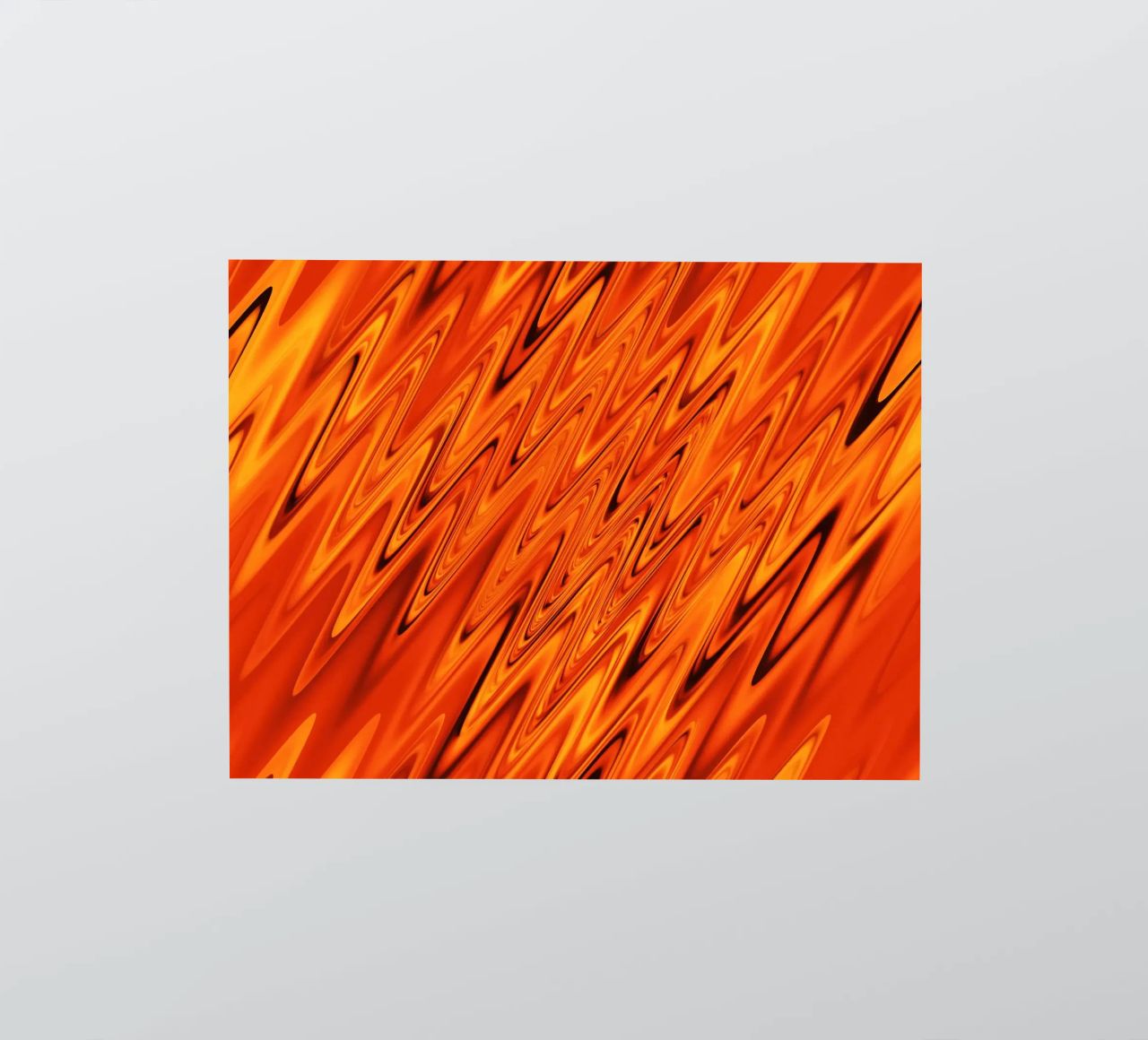 Abstract dynamic waves and patterns in orange and red sticker by Something for you